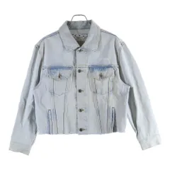 OFF-WHITE (オフホワイト) フロントロゴ オーバーサイズ ペイント デニムジャケット インディゴ OMYE079C99DEN004のサムネイル