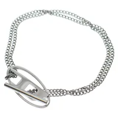 DIESEL (ディーゼル) 24SS Chain Necklace Dロゴ ブレスレット シルバー Dx1534040