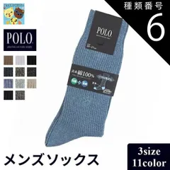 種類6：PL0125/ホワイト（025）/中サイズ（25~27cm） 【POLO メンズソックス】 ワンポイント ビジネス カジュアル 靴下 消臭加工 PL0125 ４足までゆうパケット便可能 楽天BOX対応商品