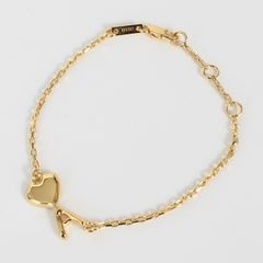 値下アミパリス シルバー ブラス AMI DE COEUR チェーンブレスレット