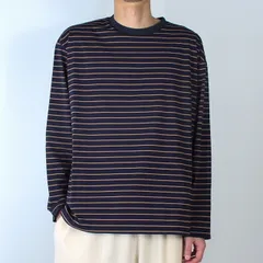 マニュアルアルファベット MANUAL ALPHABET 長袖Tシャツ HIGAUGE BORDER SPINDLE L/S TEE [ハイゲージ ボーダー スピンドル ロングスリーブT] メンズ MA-C-264のサムネイル