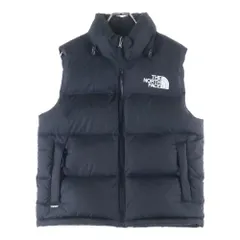THE NORTH FACE (ザノースフェイス) RETRO NUPTSE VEST NF0A3XEP フロントワンポイントロゴ刺繍 ジップアップダウンベスト ブラック