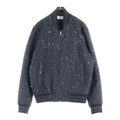 SAINT LAURENT PARIS (サンローランパリ) 20SS Bomber Jacket スパンコール ジップアップ ボンバー ジャケット ブルゾン ブラック 603482 Y1A02のサムネイル