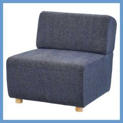 ボリュームのあるファブリックセンターソファ（Ｓバネ・ウィービングベルト）「W65×D88×H69×SH41cm」（シリーズ品）No.118B／ネイビー