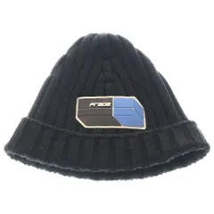 PRADA (プラダ) Rubber LOGO BEANIE UMD367 ラバーロゴビーニー ニット帽 帽子 ブラックのサムネイル