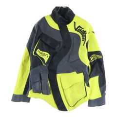 LOUIS VUITTON (ルイヴィトン) 22AW Disorted Motocycle Leather Jacket モーターサイクル レザージャケット ブラック/イエロー H0L65EZL0