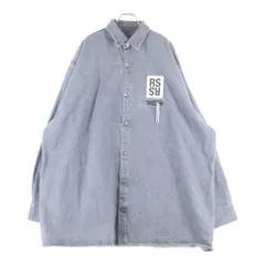 RAF SIMONS (ラフシモンズ) Big Fit Denim Shirt チェーンジップ オーバーサイズ デニム 長袖シャツ グレー 202-247-10135のサムネイル