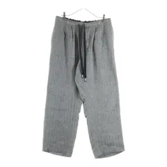 MAATEE&SONS マーティーアンドサンズ 24AW EASY PANTS LINEN ALPACA HERRINGBONE リネンアルパカ混 ヘリンボーンイージーワイドパンツ グレー MT4303-0209A MAATEE&SONS (マーティーアンドサンズ) 24AW EASY PANTS LINEN ALPACA