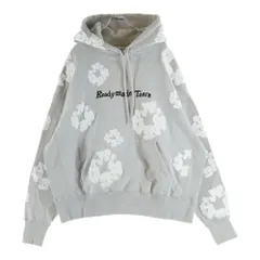 READY MADE (レディメイド) 22AW×DENIM TEARS COTTON WREATH HOODIE フラワーリース コットン プルオーバーパーカー フーディー グレー RE-DT-GY-00-00-08