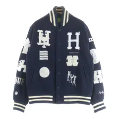 HUF (ハフ) 20 YEAR CLASSIC H VARSITY JACKET JK00368 20周年 ウール スタジアム ジャケット ネイビーのサムネイル