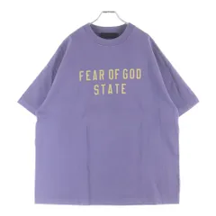 FEAR OF GOD ESSENTIALS (フィアオブゴッド エッセンシャルズ) STATE ロゴプリント クルーネック 半袖Tシャツ パープル