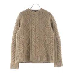 DSQUARED2 (ディースクエアード) 15AW フロントワンポイントロゴプレートケーブルニットセーター ブラウン S74HA0618のサムネイル