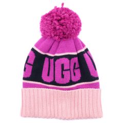 UGG ニット帽 ビーニー ポンポン付き グレー - メルカリ