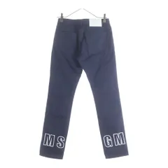 MSGM (エムエスジーエム) STRAIGHT DENIM PANTS 2541MDP49L ロゴ刺繍ストレートデニムパンツ ネイビー レディースのサムネイル