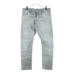 DSQUARED2 (ディースクエアード) 18SS SEXY TWIST JEAN S71LB0413 セクシーツイストジーンズ ダメージ加工 デニムパンツ グレー