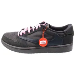 NIKE (ナイキ) ×トラヴィススコット AIR JORDAN 1 エアジョーダン 1 ベルベットブラウン ローカットスニーカー US10/28cm DM7866-202