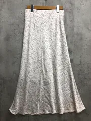 Mila Owen ミラオーウェン 09WFS234166    バイアスサテンナロー スカート size1/白×ドット■■レディース
