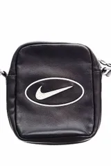 シュプリーム SUPREME × NIKE 25SS LEATHER SHOULDER BAG ナイキ レザー ショルダー バッグ 刺繍 ブラック 黒 【ブランド古着ベクトル】【中古】☆AA★▲260305