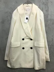 新品 rienda リエンダ ダブルボタンショールカラーテーラード ジャケット sizeM/アイボリー ■■◎レディース