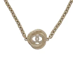 シャネル CHANEL CC ココマーク チェーン チョーカー ペンダント L25S ABF860B20552 ネックレス メタル ラインストーン ゴールド レディース 美品【中古】【Aランク】