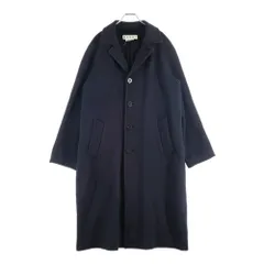 MARNI (マルニ) 4B 袖ボタン付き ウール チェスターコート ネイビー TUMU0015U0-S49405
