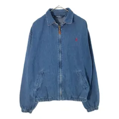 80年代 USA製 Polo by Ralph Lauren ポロ ラルフローレン デニムスイングトップ ブルー(メンズ M)中古 古着 X5341