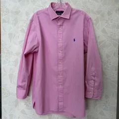 【POLO RALPH LAUREN】ワイシャツ ピンク ストライプ メンズ 長袖 春夏 スリムフィット