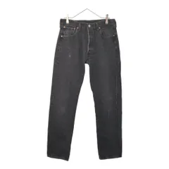90年代 USA製 Levi's リーバイス 501 デニムパンツ ブラック(メンズ W34 L34)中古 古着 X5346