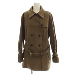 23区 オンワード樫山 トレンチコート ショート丈 48 茶 ブラウン ダブルブレスト ベルト 長袖 /LP ■ECE003