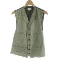 ポールスミス PAUL SMITH ベスト M 緑 グリーン チェック柄 Vネック ノースリーブ PS-46 /AP ■ECE003