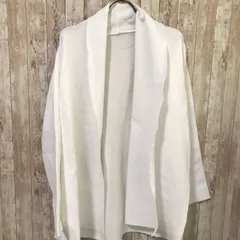 コ　Provador 洗濯機洗いOK エアリーニットカーディガン　ホワイト　?