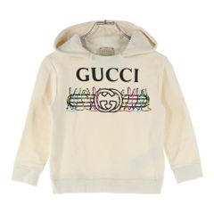 M*i様 GUCCI 18AW 子豚刺繍 ロゴパッチパーカー ピンク - メルカリ