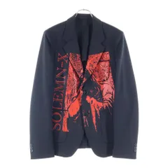 RAF SIMONS (ラフシモンズ) 22SS グラフィックデザイン テーラードジャケット ブラック/レッド 221-547のサムネイル