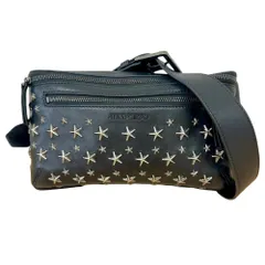 ♪JIMMY CHOO ジミーチュウ スタースタッズ BLS181 ボディバッグ ショルダーバッグ レザー ブラックのサムネイル