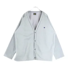 Needles (ニードルス) パピヨン刺繍 中綿 Vネックカーディガン グレー LQ249