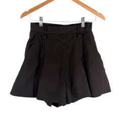 rienda suelta インナー付き キュロットパンツ ショートパンツ S ブラック レディース 古着 ゴルフウェアのサムネイル