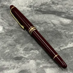 ■MONTBLANC MEISTERSTUCK　モンブラン マイスターシュテュック　万年筆　ペン先14K　ボルドー×ゴールド　文房具