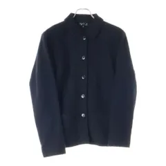 agnes b. (アニエスベー) フロントボタン ボア フリース ステンカラー ジャケット レディース ブラック