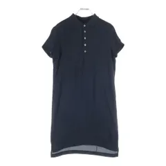 POLO RALPH LAUREN (ポロラルフローレン) フロントボタン 無地 半袖シャツワンピース ブラック レディース RN41381 CA56658