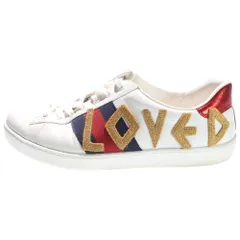 GUCCI (グッチ) エンブロイダリー ローカットスニーカー ホワイト 497090