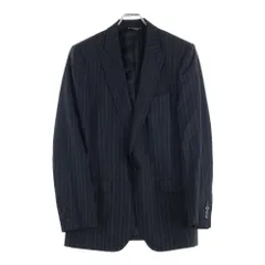 DOLCE & GABBANA (ドルチェアンドガッバーナ) 1B ウール ストライプテーラードジャケット イタリア製 ブラック G2331T