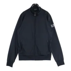 EMPORIO ARMANI EA7 (エンポリオアルマーニイーエーセブン) アームロゴ ジップアップ トラックジャケット ブラック 4A281 276060