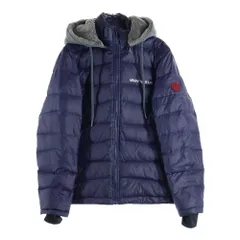 ARMANI JEANS (アルマーニ ジーンズ) フロントロゴ フーディー付きブルゾン パープルのサムネイル