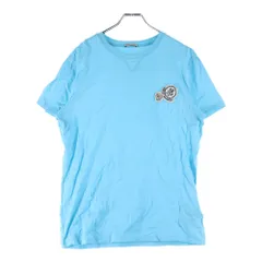 MONCLER (モンクレール) ロゴワッペン付き半袖Tシャツ カットソー ブルー H10918C00057 8390Y