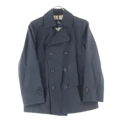 BURBERRY (バーバリー) Pコート 裏地チェック柄ジャケット ブラック FD216-09
