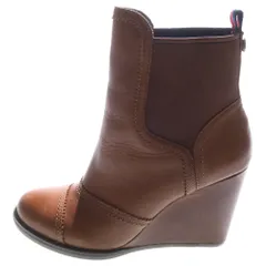 TOMMY HILFIGER (トミーヒルフィガー) Half Boots & Ankle Boots レザーハーフアンクルブーツ レディース ブラウン FW56814782のサムネイル