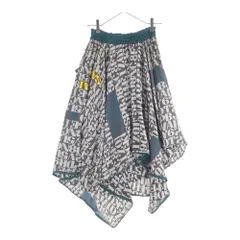 Sacai (サカイ) 20AW ×Alexander Girard アレキサンダー ジラード 英字総柄 プリント ロングスカート ブラウン レディース 20-05295のサムネイル