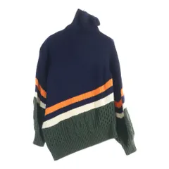 Sacai (サカイ) 19AW アシンメトリー プルオーバー ニットセーター ネイビー レディース 19-04632のサムネイル