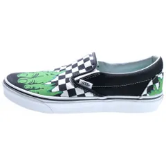 VANS (ヴァンズ) ×MARVEL CLASSIC SLIP-ON マーベル クラシックスリッポン ブラック/グリーン US10/28cm VN0A38F7U44