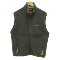 パタゴニア Patagonia 90s ヴィンテージ SYNCHILLA シンチラベスト フリース ロゴ刺繍 M グレー /JS ■GY58